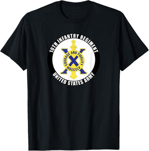 10th Infantry Regiment United States Army Veteran Military T-Shirt - T-Shirt | Black