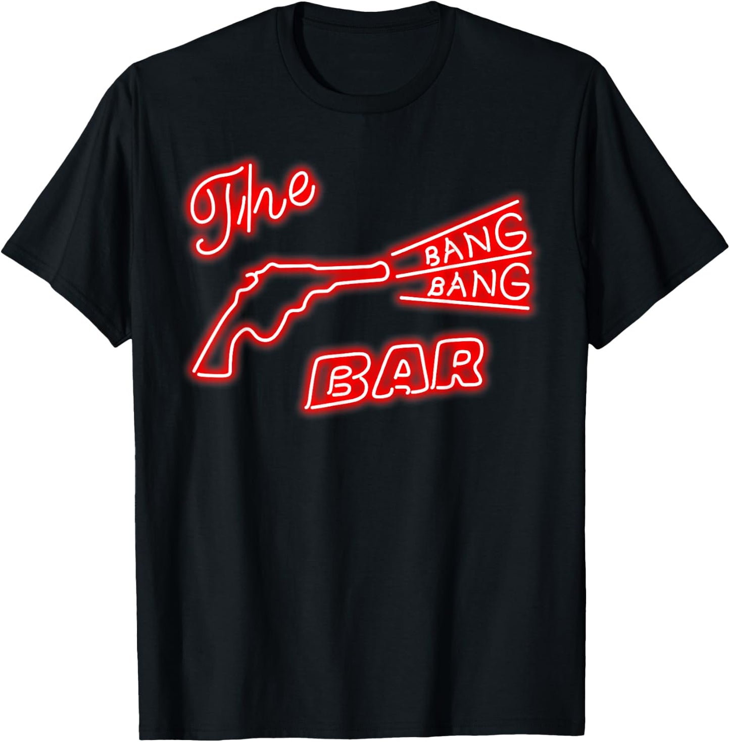 Twin Peaks Bang Bang Bar Neon Sign Graphic T-Shirt - T-Shirt | Black