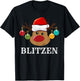 Santa Reindeer Blitzen Xmas Group Costume T-Shirt - T-Shirt | Black