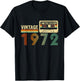 50 Year Old Gifts Vintage 1972 50th Birthday Cassette Tape T-Shirt - T-Shirt | Black