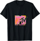 Mademark x MTV - The official MTV Logo in 70s and 80s party hippie style V-Neck T-Shirt - T-Shirt | Black