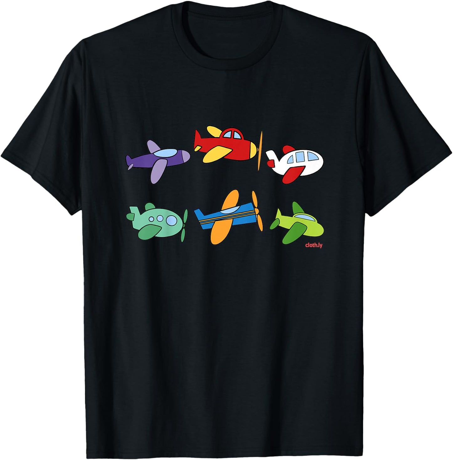 Types of Airplanes Boys Planes Future Pilot T-Shirt - T-Shirt | Black