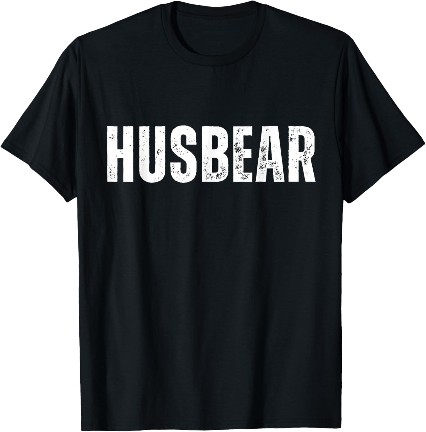 Husbear Funny Husband Bear Pun Quote Father Marriage Dad T-Shirt - T-Shirt | Black