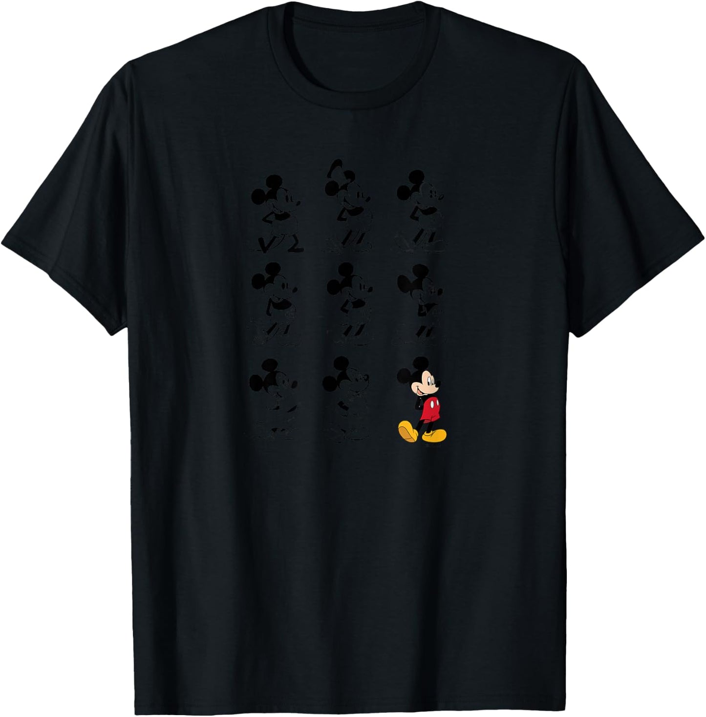 Mickey Mouse Evolution T-Shirt - T-Shirt | Black