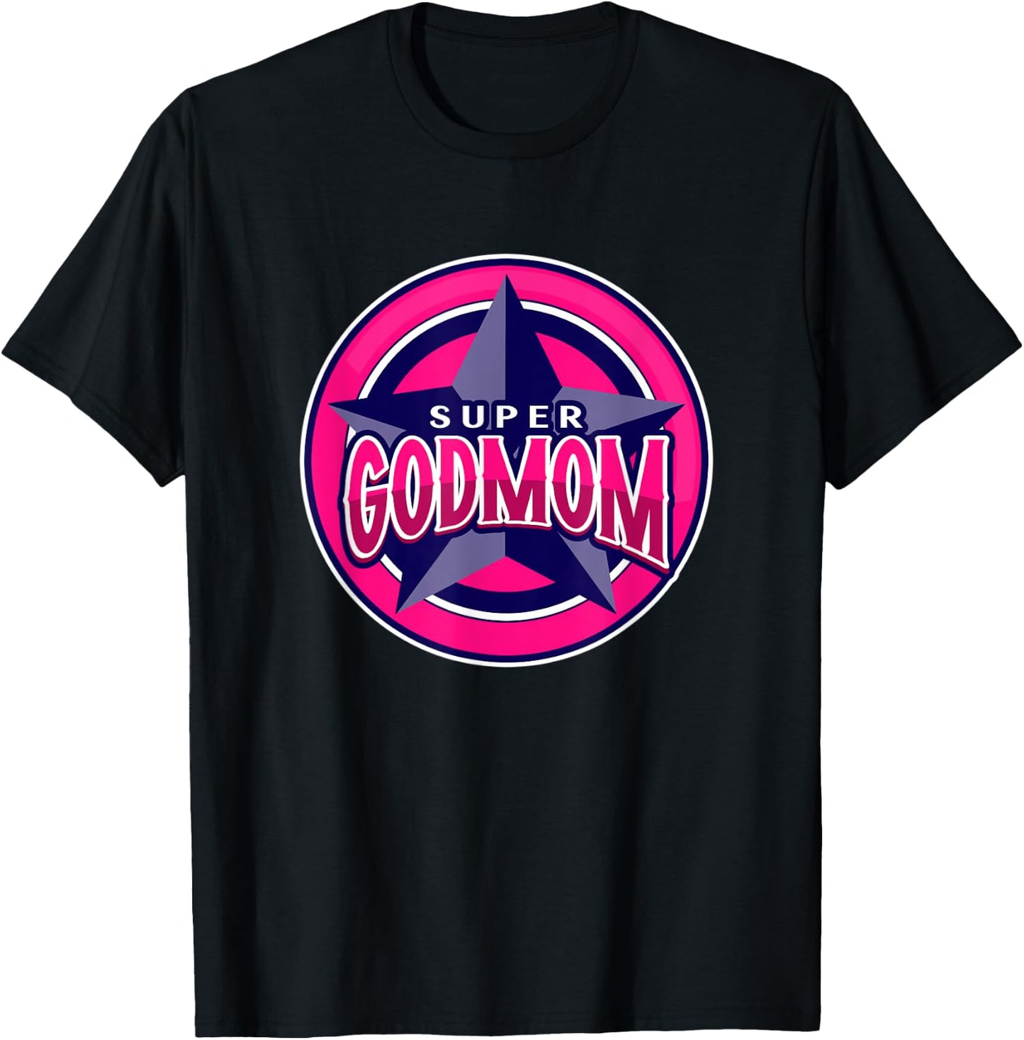 Super Godmom Funny Hero T-Shirt - T-Shirt | Black