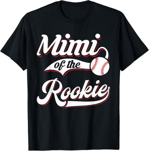 Mimi Of The Rookie Matching Family Baseball Birthday T-Shirt - T-Shirt | Black