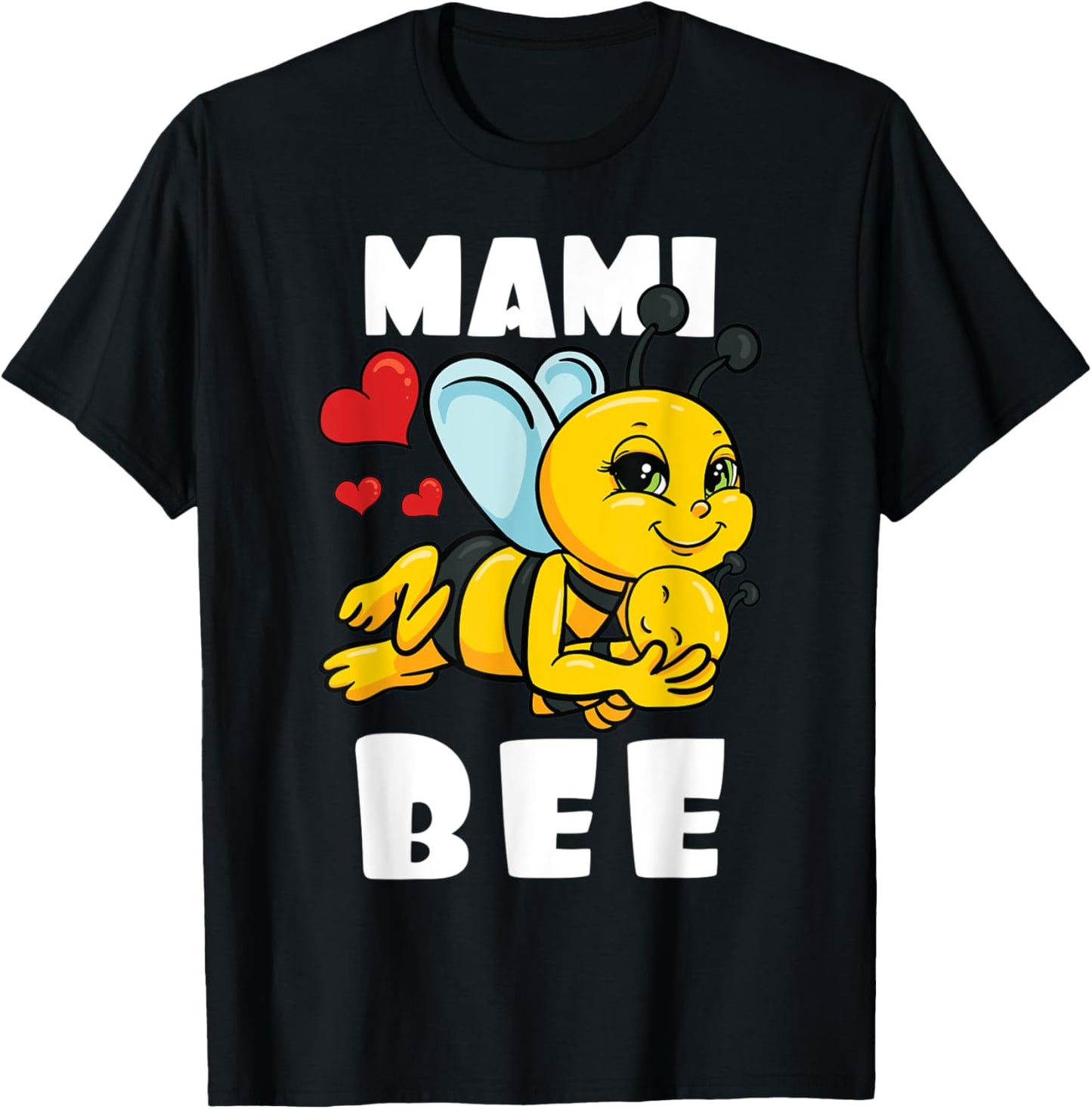 Mami Bee Lover Matching Family Outfit Baby Announcement T-Shirt - T-Shirt | Black