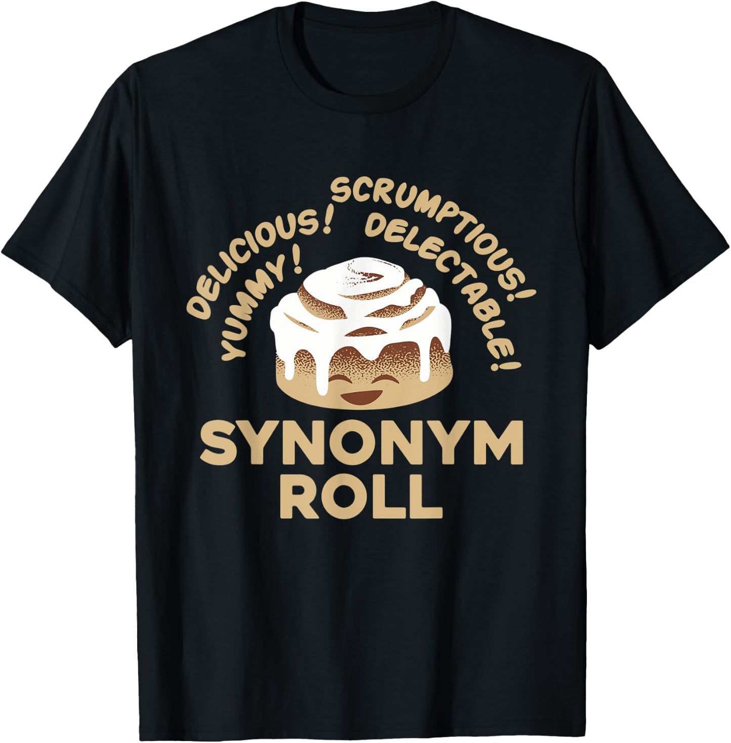 Synonym Rolls Funny English Grammar Pun Gift T-Shirt - T-Shirt | Black