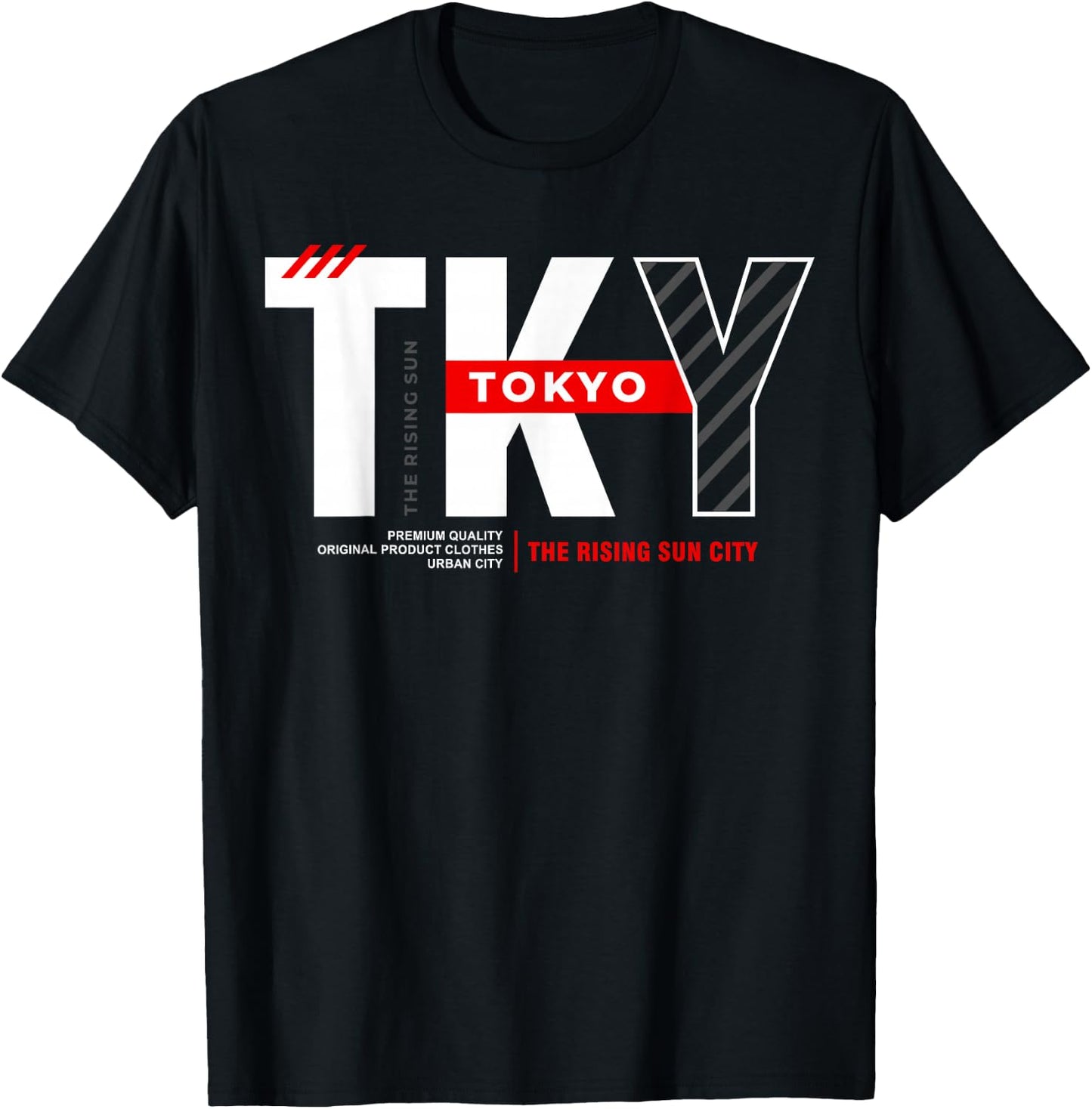 TKY Tokyo The Rising Sun City T-Shirt - T-Shirt | Black