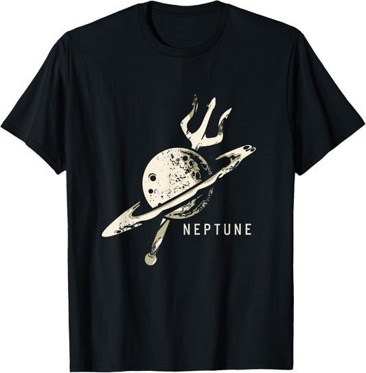 King Neptune Planet Space Explorer Galaxy Astronaut T-Shirt - T-Shirt | Black