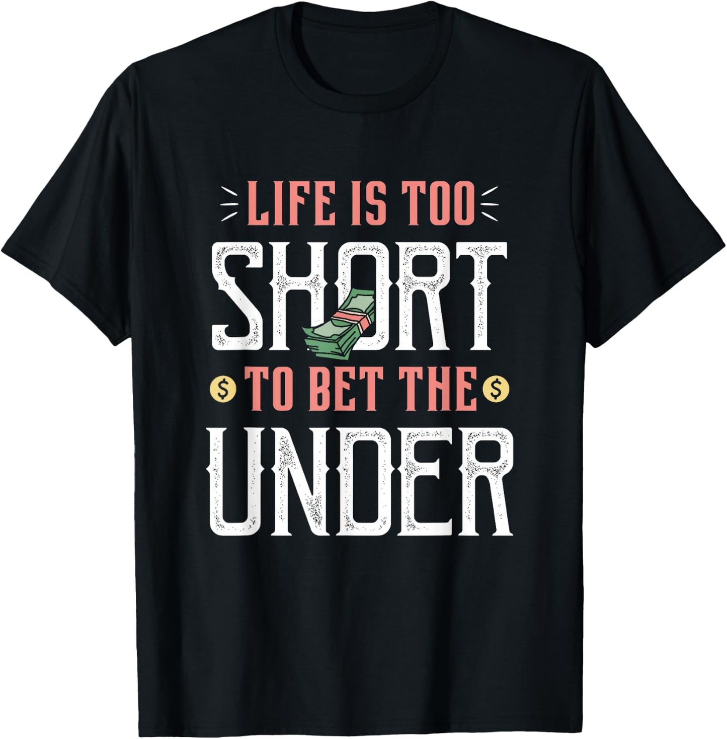 Bet the Over Retro Vintage Sports Betting Gambling T-Shirt - T-Shirt | Black