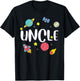 Uncle Outer Space Galaxy Birthday T-Shirt - T-Shirt | Black