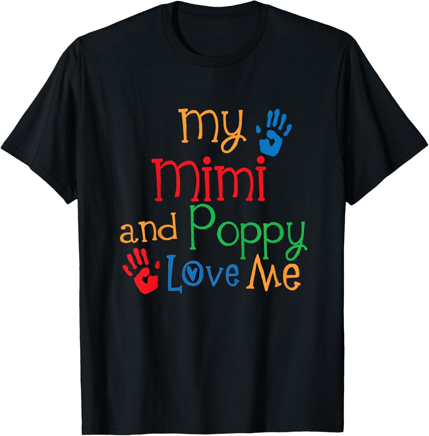 Kids My Mimi and Poppy Love Me T-Shirt - T-Shirt | Black