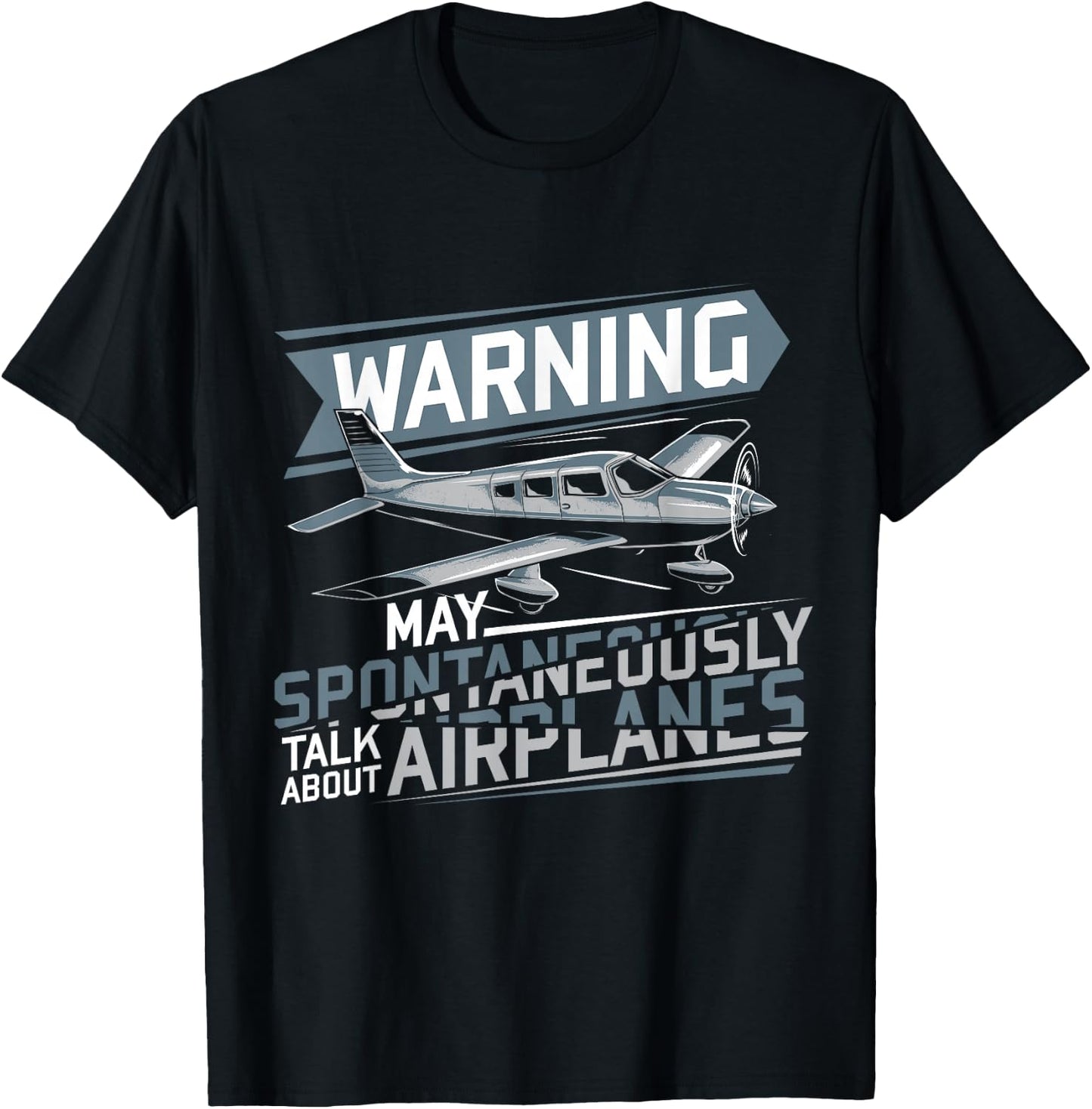 Gift Aeroplane Lover Hobby Pilot T-Shirt - T-Shirt | Black