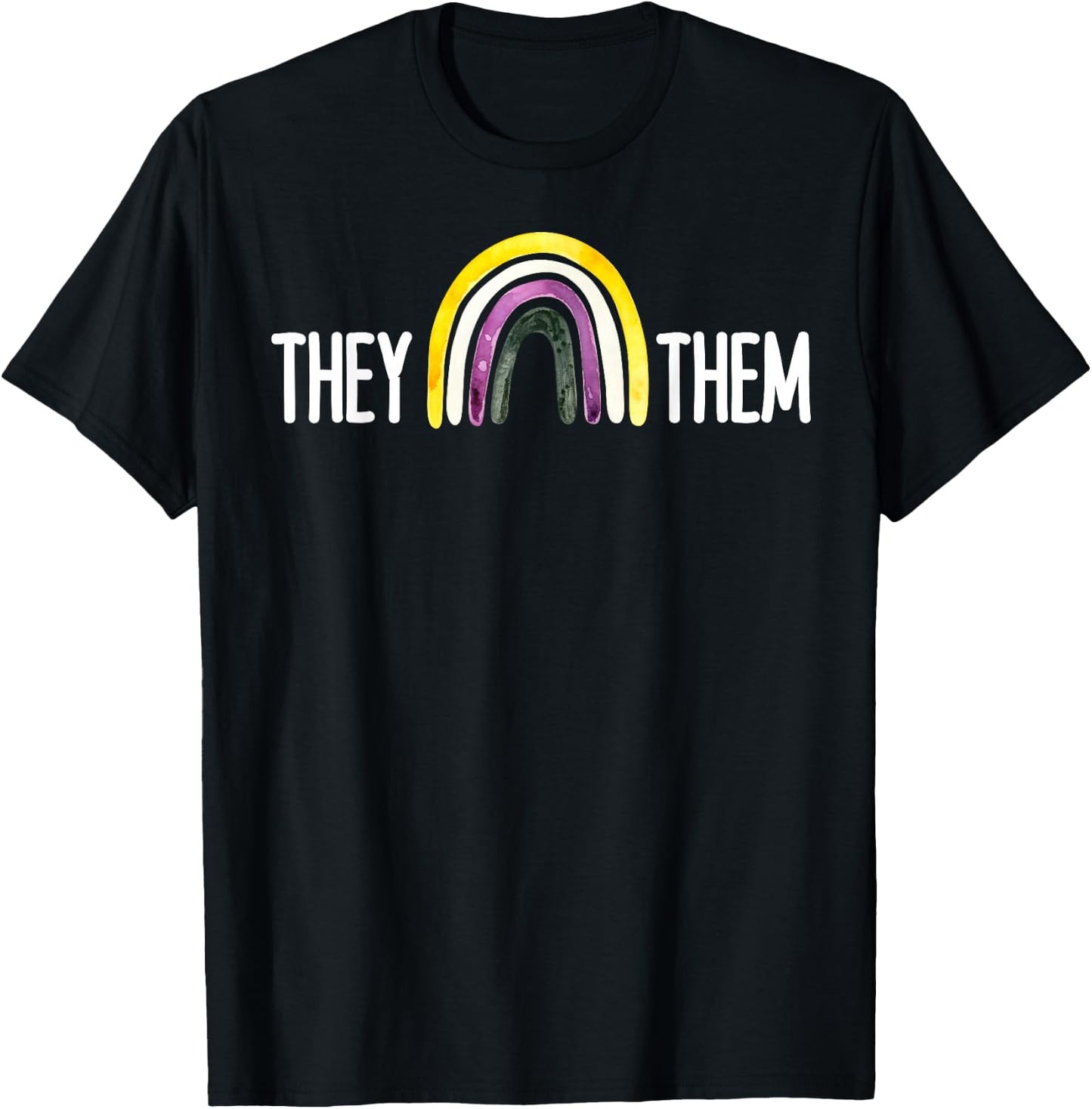 They Them Shirt,They Them Pronoun Shirt,Pronouns They Them T-Shirt - T-Shirt | Black