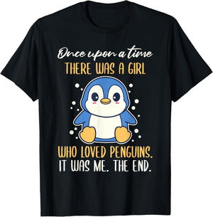 Once There was A Girl Who Loved Penguins Small T-Shirt - T-Shirt | Black