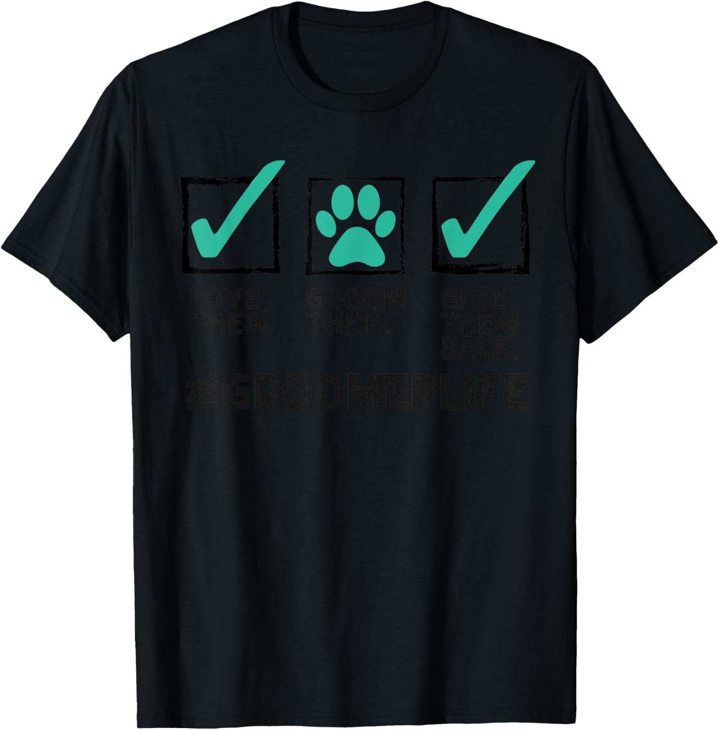 Funny Dog Groomer Gift Women Cool Pet Dog Grooming T-Shirt - T-Shirt | Black