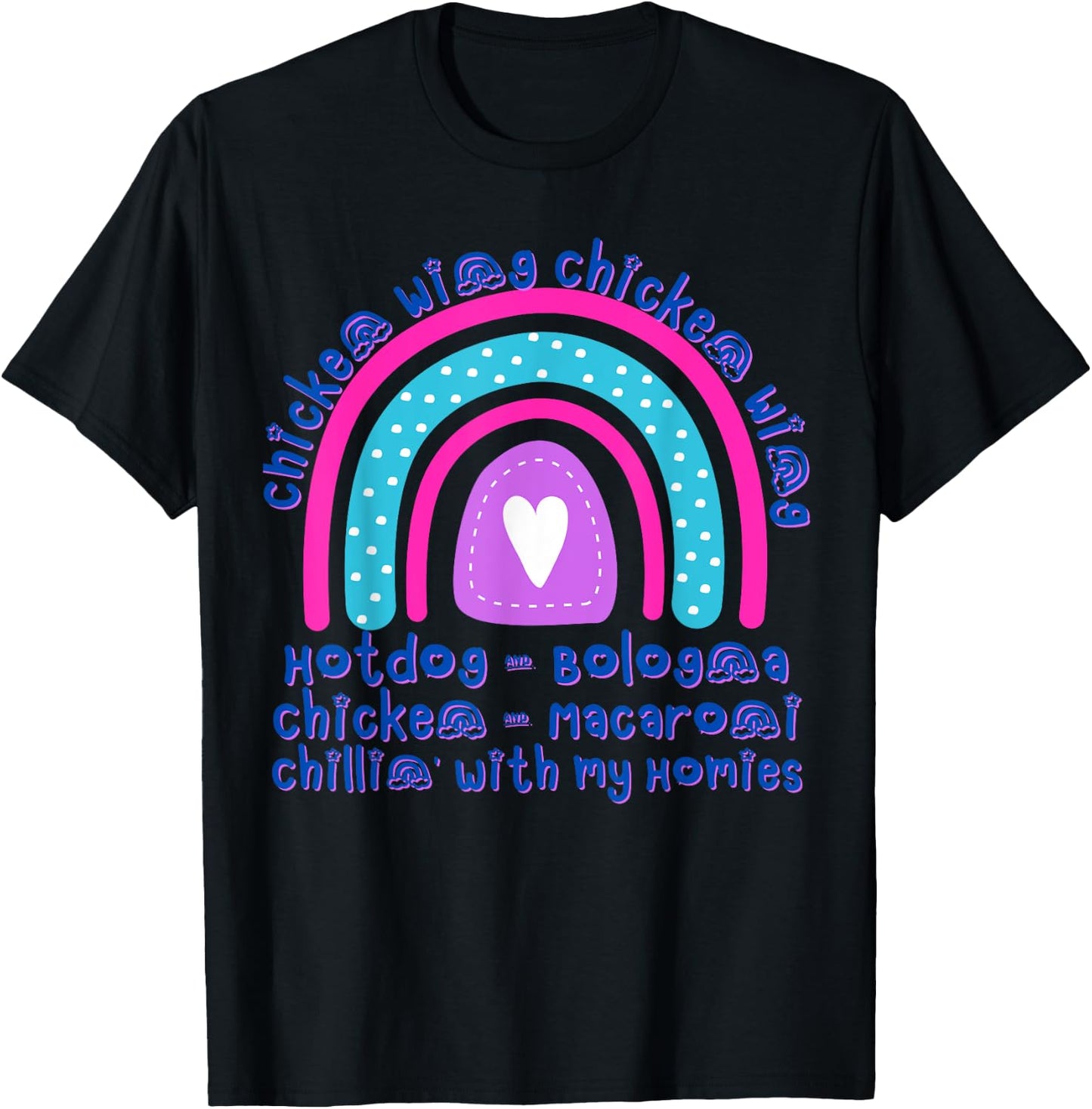 Chicken Wing Chicken Wing Hotdog & Bologna Girls T-Shirt - T-Shirt | Black