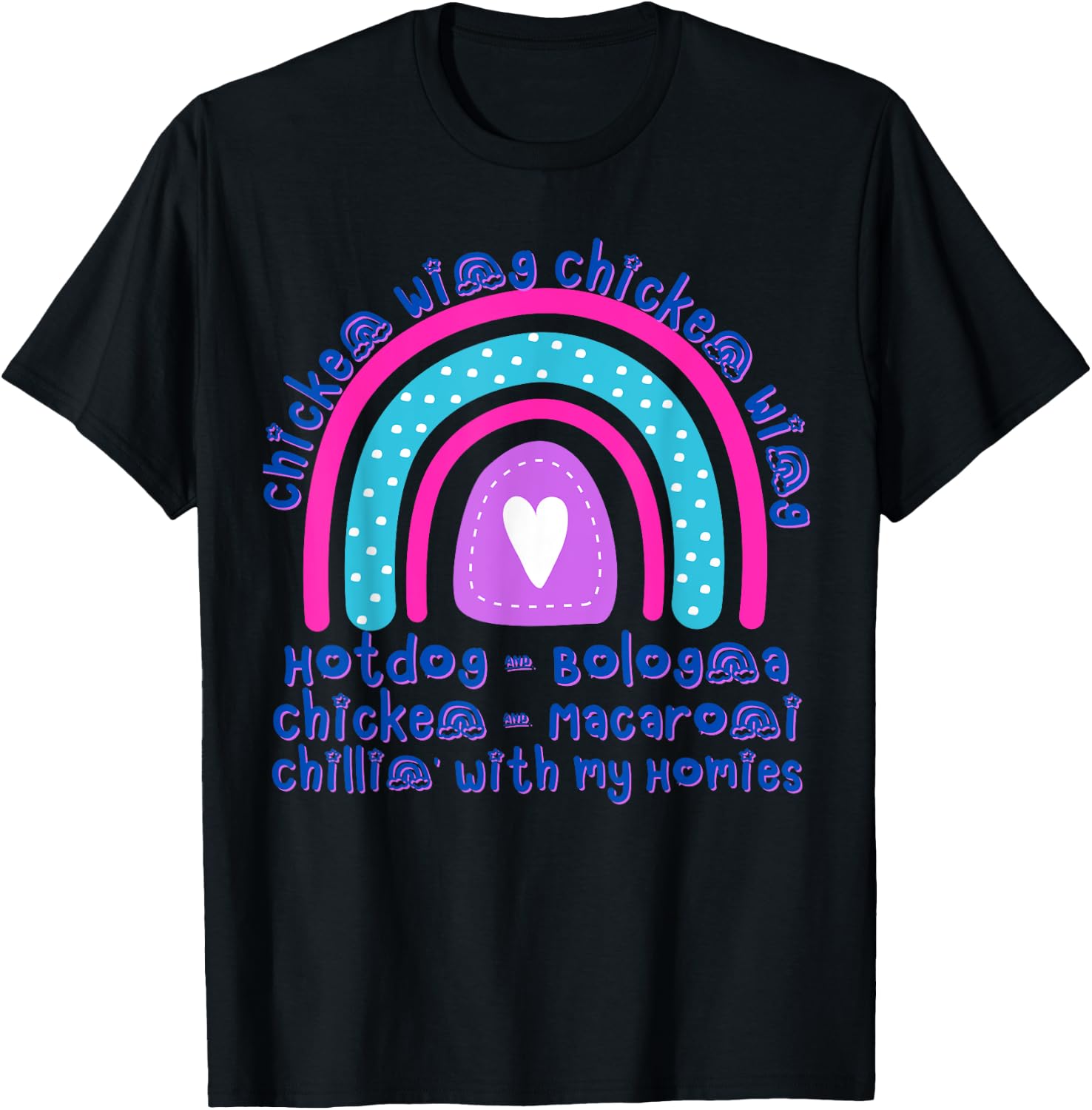 Chicken Wing Chicken Wing Hotdog & Bologna Girls T-Shirt - T-Shirt | Black