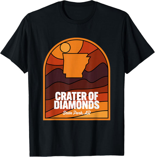 Crater of Diamonds State Park Arkansas Retro T-Shirt - T-Shirt | Black