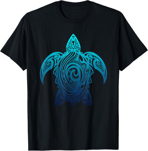 Turtle Tribal Diving Sea Turtle Scuba Diver T-Shirt - T-Shirt | Black