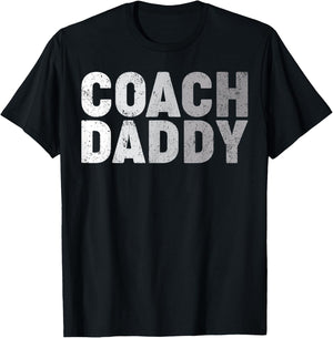 Coach Daddy Soccer Football Basketball Coach Father's Day T-Shirt - T-Shirt | Black