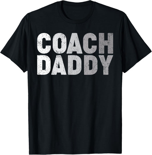 Coach Daddy Soccer Football Basketball Coach Father's Day T-Shirt - T-Shirt | Black