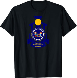 Junior Engineers | Twin City Model Railroad Museum T-Shirt - T-Shirt | Black