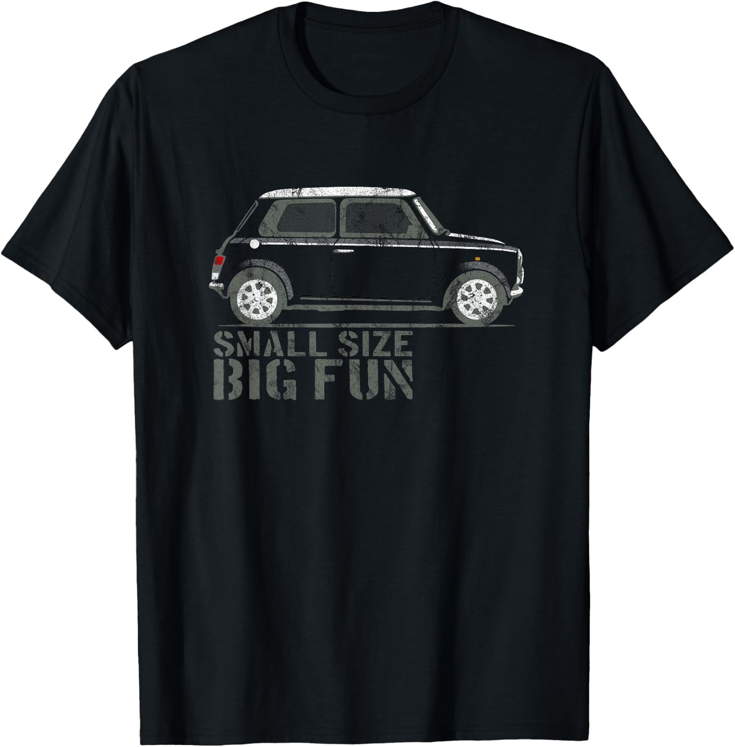 Vintage British Car old school design - Mini Funny Sentence T-Shirt - T-Shirt | Black