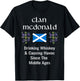 Clan McDonald Tartan Scottish Family Name Scotland Pride T-Shirt - T-Shirt | Black