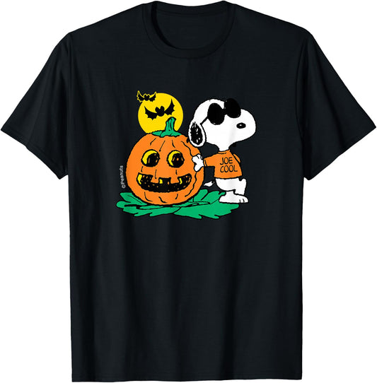 Peanuts - Halloween - Joe Cool T-Shirt - T-Shirt | Black