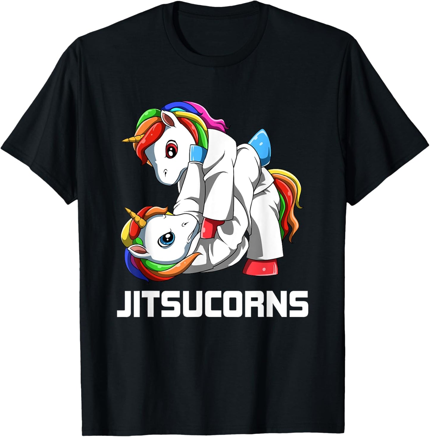 Jitsucorn Unicorn Jiu Jitsu Grappling T-Shirt - T-Shirt | Black