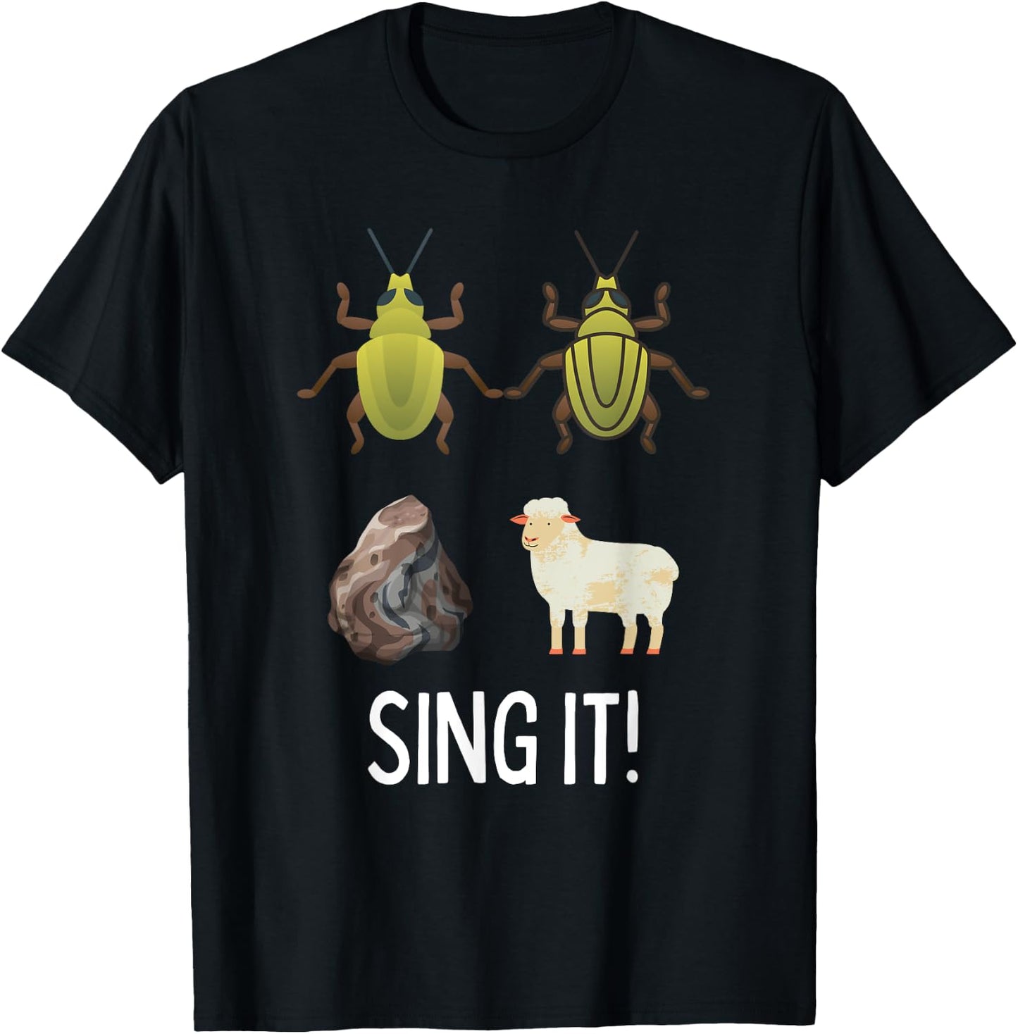 Funny Classic Rock Song Lyrics Joke Rock Music T-Shirt - T-Shirt | Black