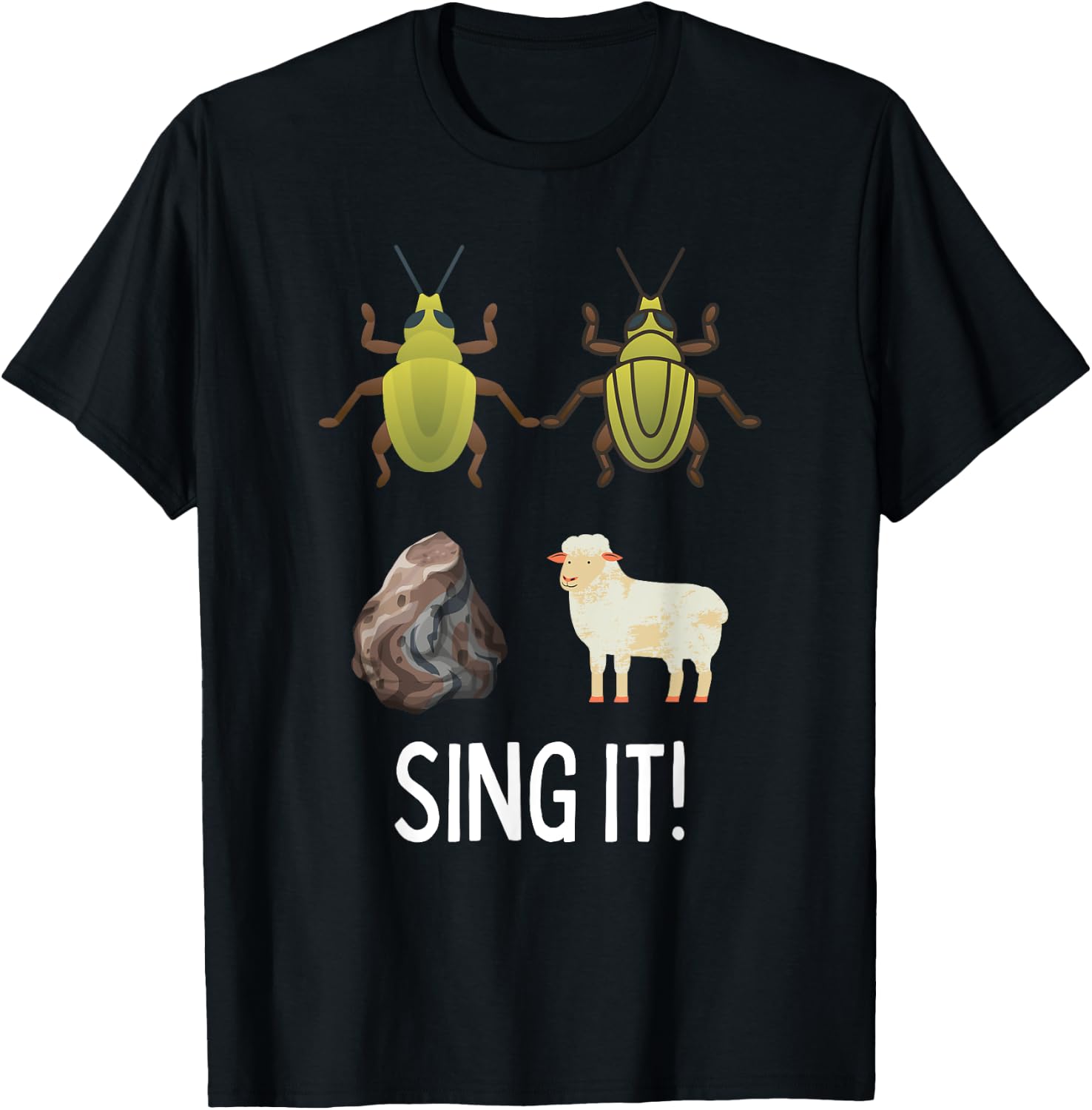 Funny Classic Rock Song Lyrics Joke Rock Music T-Shirt - T-Shirt | Black
