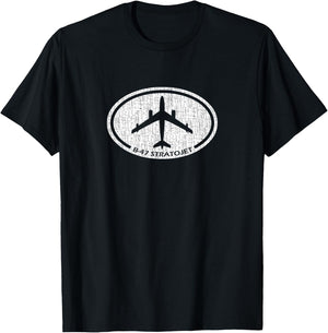 B-47 Stratojet WWII Bomber Retro Airplane T-Shirt - T-Shirt | Black