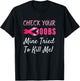 Check your boobs mine tried to kill me Funny Breast Cancer T-Shirt - T-Shirt | Black