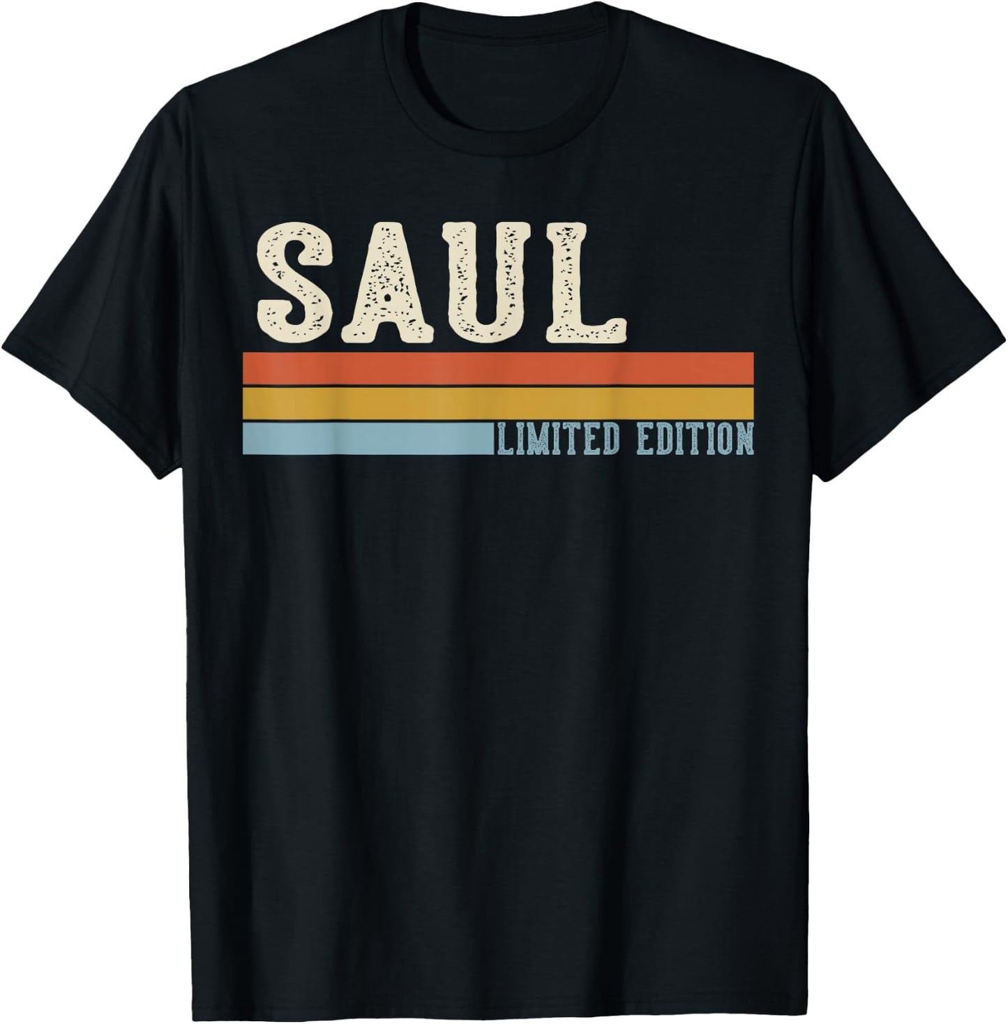 Saul Retro Vintage Men Kids Boys First Name T-Shirt - T-Shirt | Black
