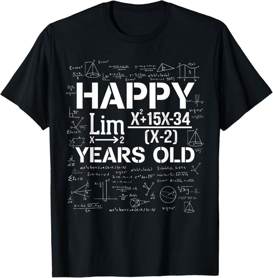 Happy 19 Years Old For Engineers Mathematicians Nerds Geeks T-Shirt - T-Shirt | Black
