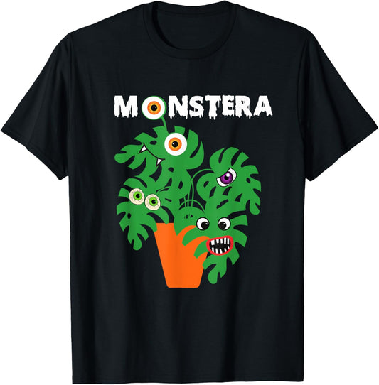 Monstera Halloween Plant Lady or Dad Lazy Costume T-Shirt - T-Shirt | Black