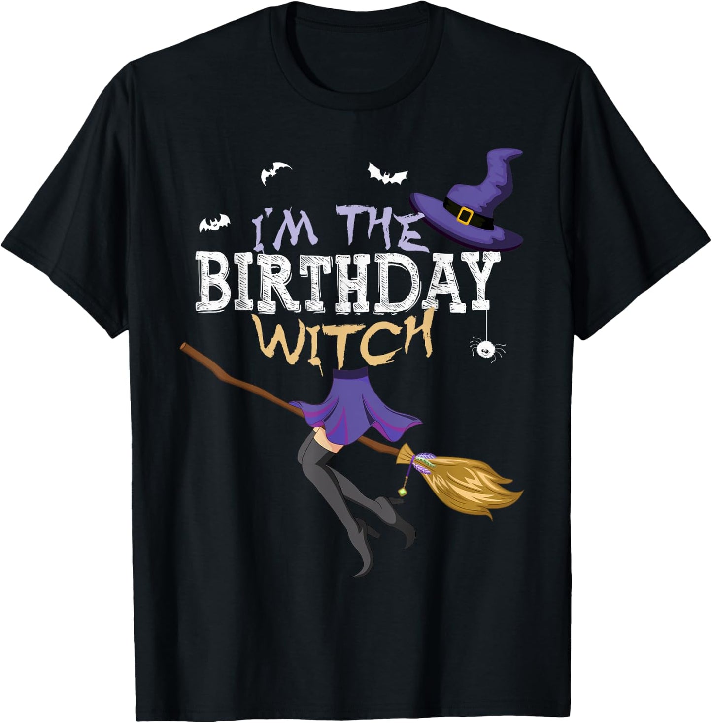 Funny Halloween I'm the Birthday Witch Matching Group T-Shirt - T-Shirt | Black