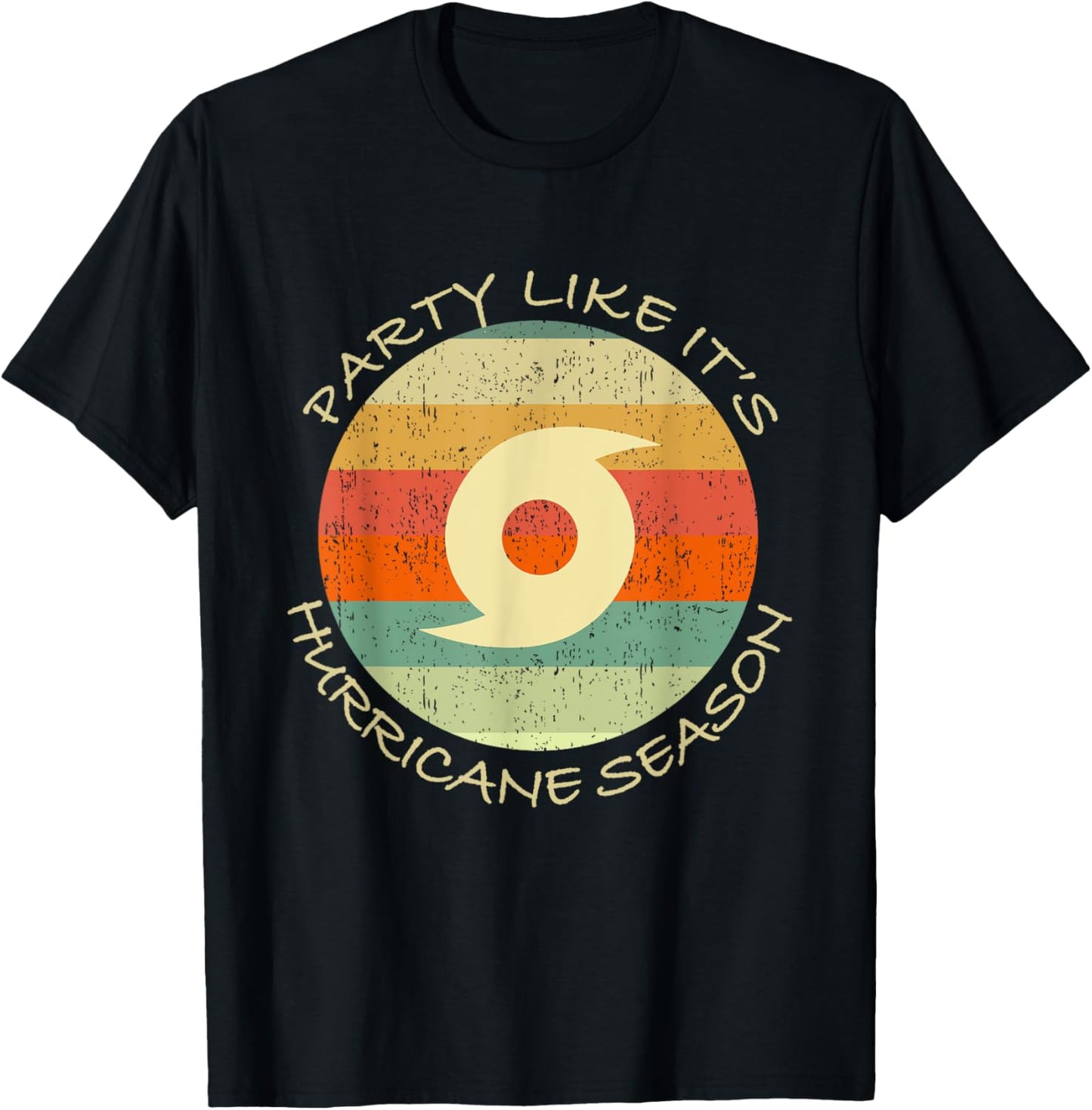 Party Like It's Hurricane Season Funny Graphic Weather T-Shirt - T-Shirt | Black