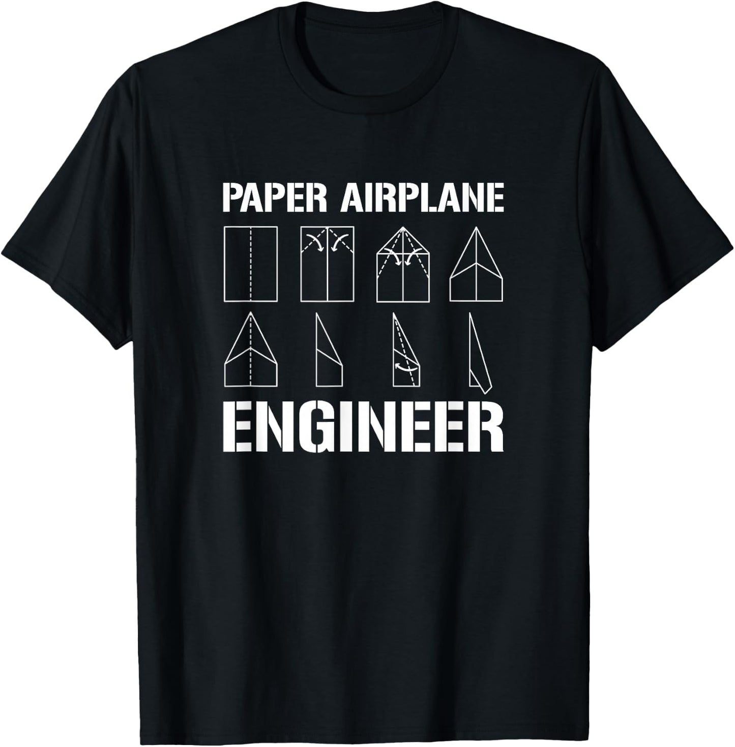Paper Airplane Engineer, Paper Plane Lover T-Shirt - T-Shirt | Black