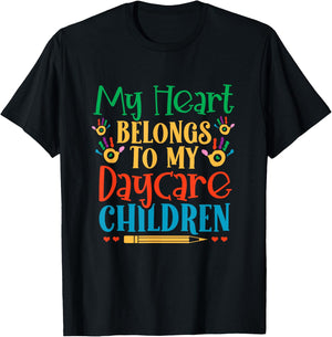 Daycare Children Childcare Provider Teacher PreK Nursery T-Shirt - T-Shirt | Black