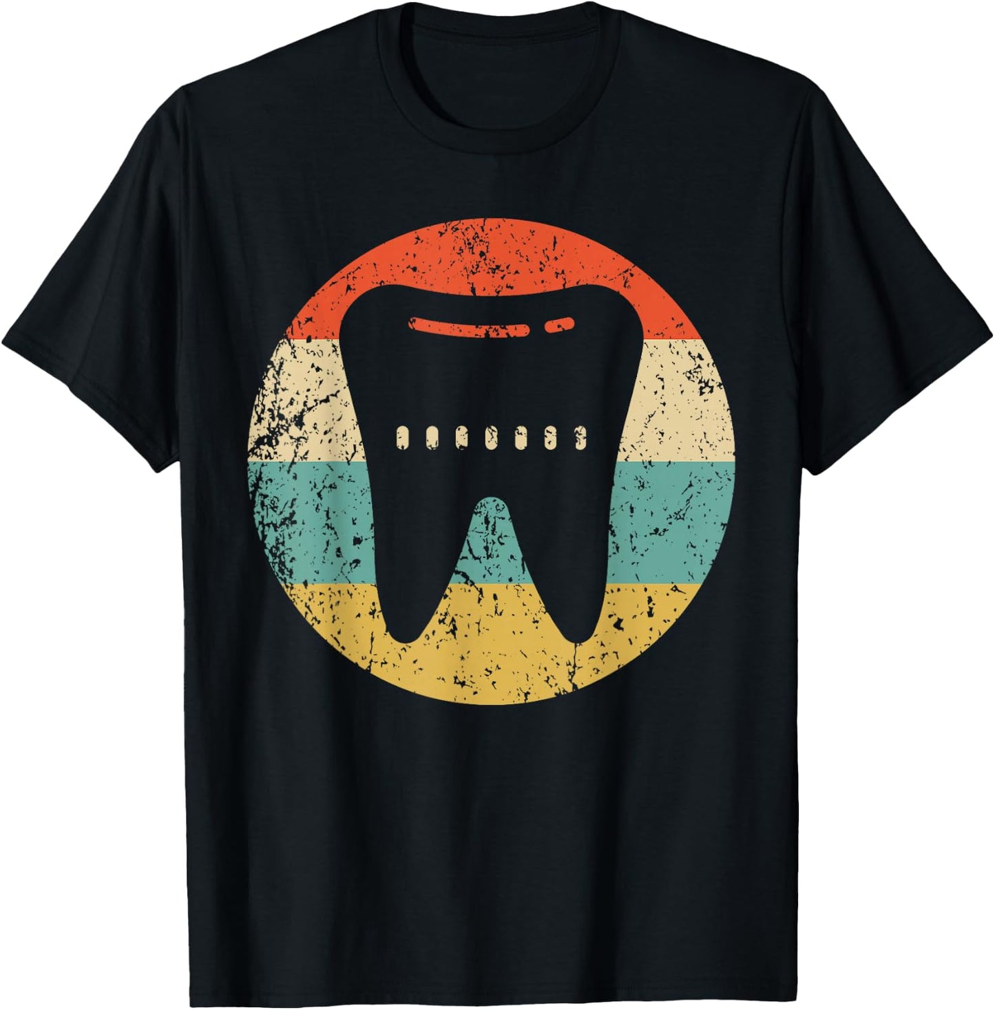 Vintage Retro Style Dentist Orthodontist Retro Tooth T-Shirt - T-Shirt | Black