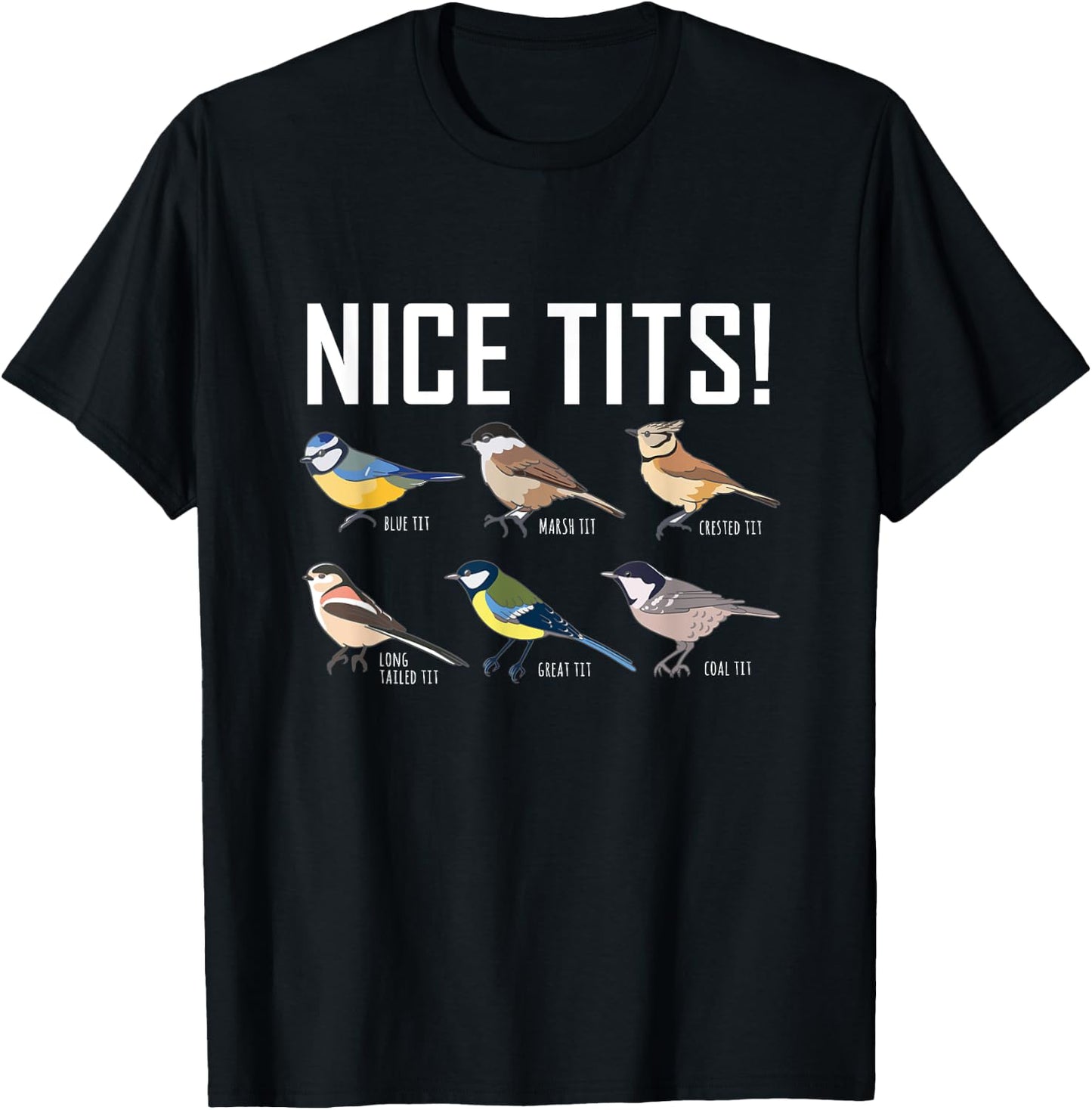 Nice Tits Bird Watcher T-Shirt - T-Shirt | Black