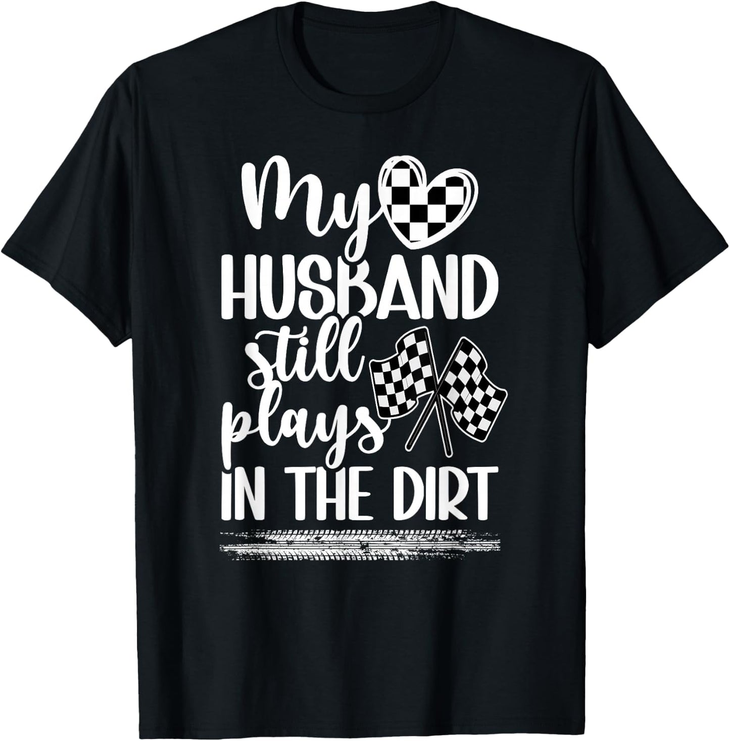Race Wife Of A Racer Wife Funny Racing Wife T-Shirt - T-Shirt | Black