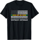 Vietnam Veteran Thin Line American Flag Pride Men T-Shirt - T-Shirt | Black