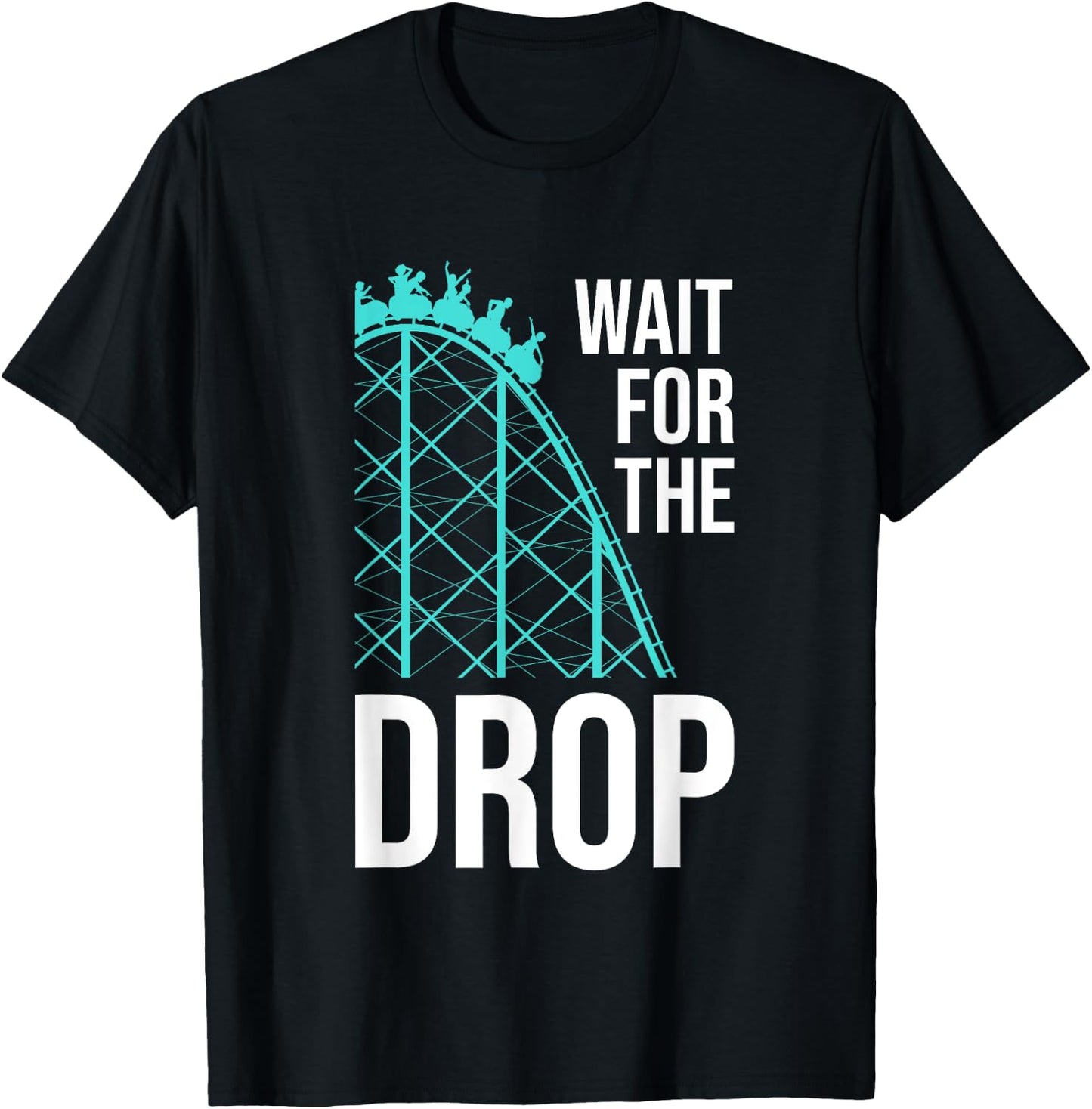 Funny Roller Coaster Designs Kids Boys Girls Amusement Park T-Shirt - T-Shirt | Black