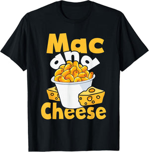 Mac and Cheese - Food Lover Foodie Cheesy Macaroni Noodle T-Shirt - T-Shirt | Black