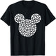 Disney Mickey Mouse Icon Filled with Hearts Small T-Shirt - T-Shirt | Black